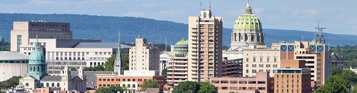 skyline view of harrisburg, pennsylvania