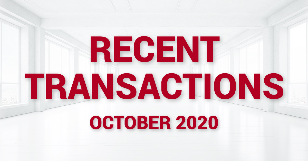Recent Transactions - october 2020