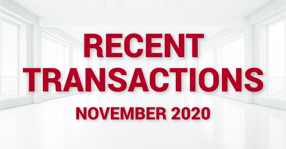recent transactions - november 2020