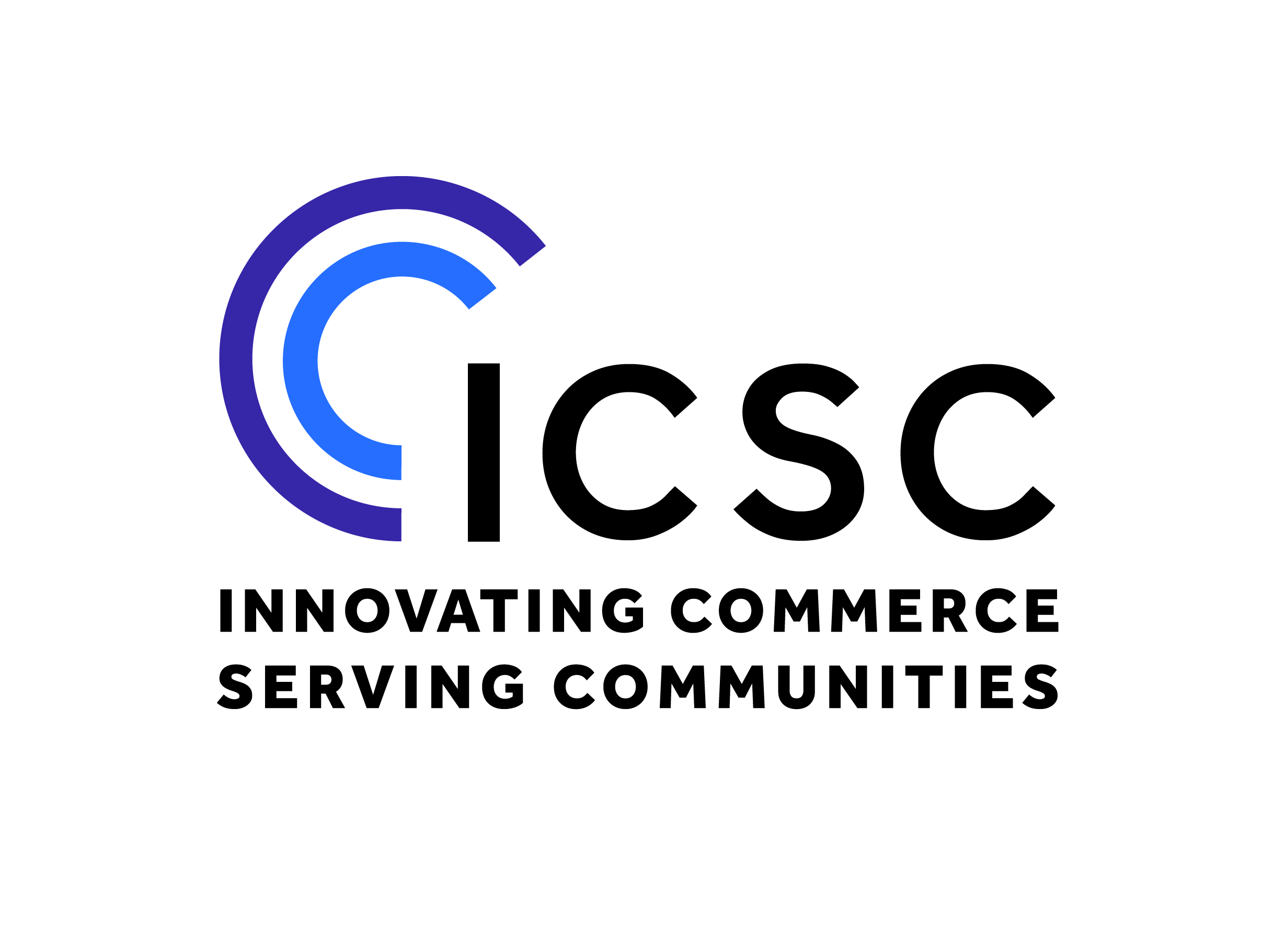 logo for icsc, innovating commerce serving communities
