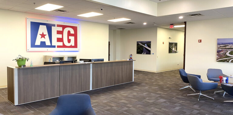 interior shot of an AEG office