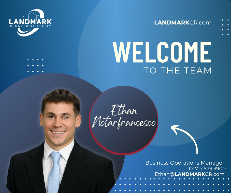infographic welcoming Ethan Notarfrancesco to the Landmark team