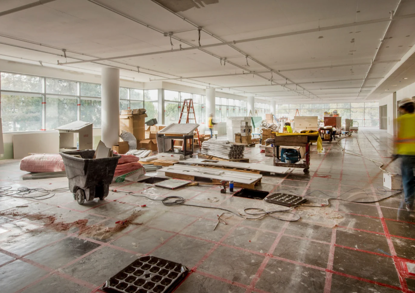 Office space undergoing renovations